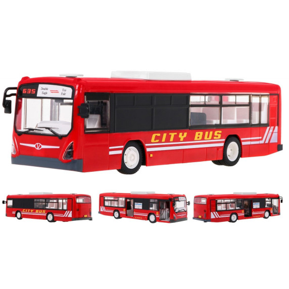 Autobuz cu telecomandă 1:20 - roșu - Inlea4Fun