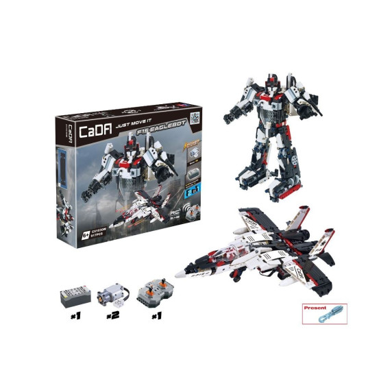 RC Stavebnica robot/stíhačka na diaľkové ovládanie CaDFI F15 EAGLEBOT
