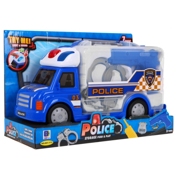 Interaktívne policajné auto s príslušenstvom v kufríku Inlea4Fun
