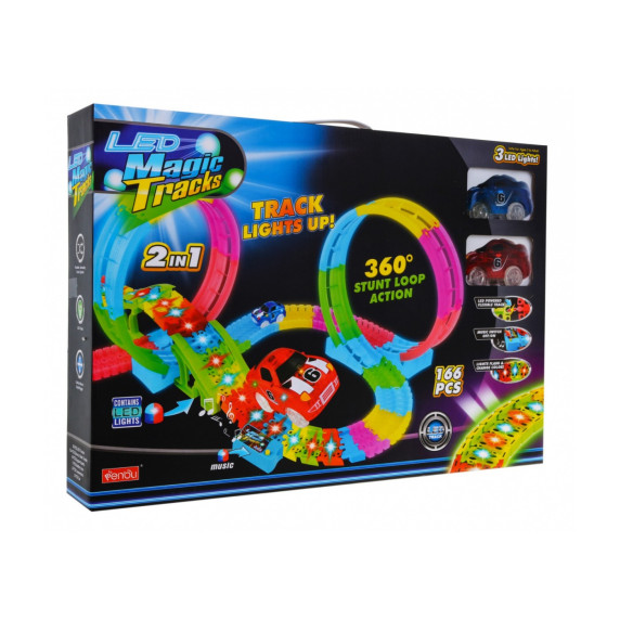 Svietiaca autodráha 166 kusov Inlea4Fun MAGIC TRAKCS
