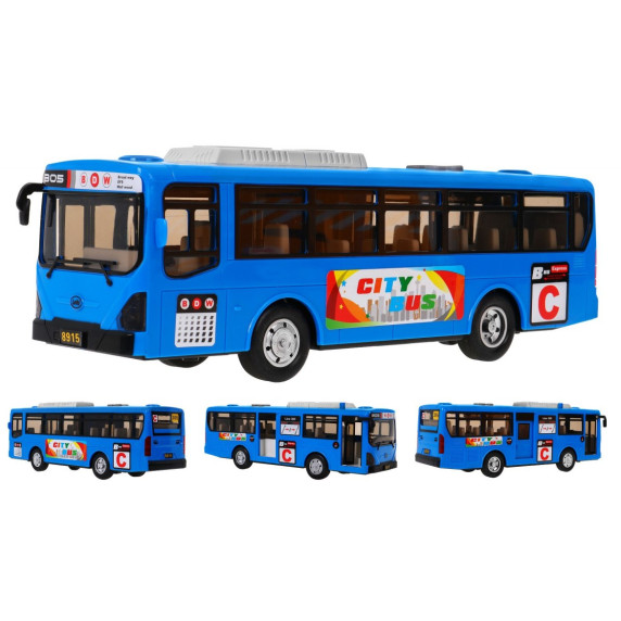 Autobuz de jucărie - albastru -  Inlea4Fun CITYBUS