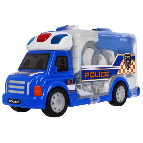 Interaktívne policajné auto s príslušenstvom v kufríku Inlea4Fun