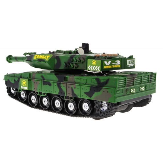 Tanc de jucărie - verde - Inlea4Fun Main Tank Combat
