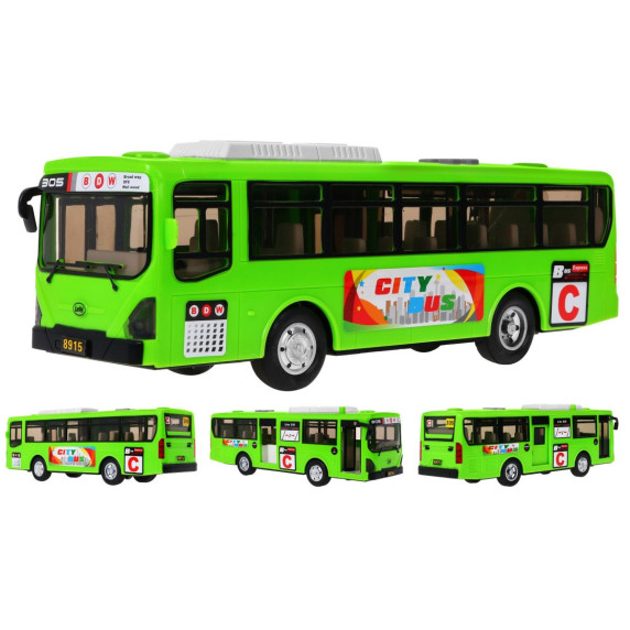 Játék autóbusz Inlea4Fun CITYBUS - Zöld