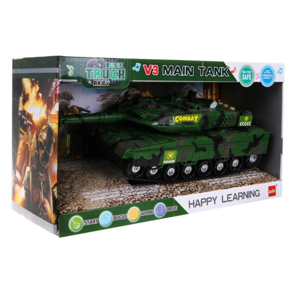 Tanc de jucărie - verde - Inlea4Fun Main Tank Combat