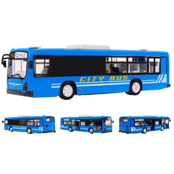 Autobuz cu telecomandă 1:20 - albastru - Inlea4Fun