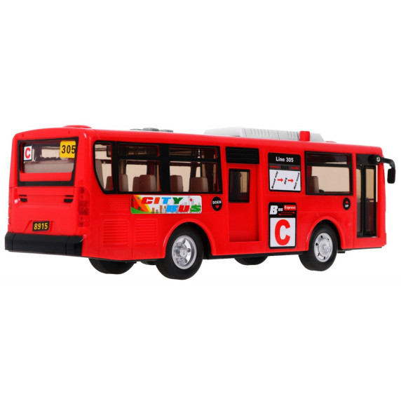 Játék autóbusz Inlea4Fun CITYBUS - Piros