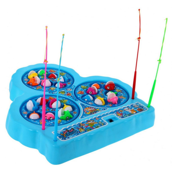 Set de pescuit pentru copii - Inlea4Fun FUNNY FISHING - albastru