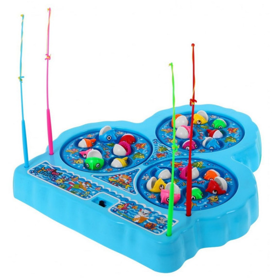 Set de pescuit pentru copii - Inlea4Fun FUNNY FISHING - albastru