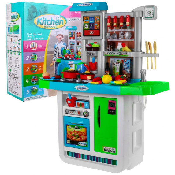 Bucătărie cu efecte sunet și lumini și multe accesorii, Delicous Dressing Inlea4Fun