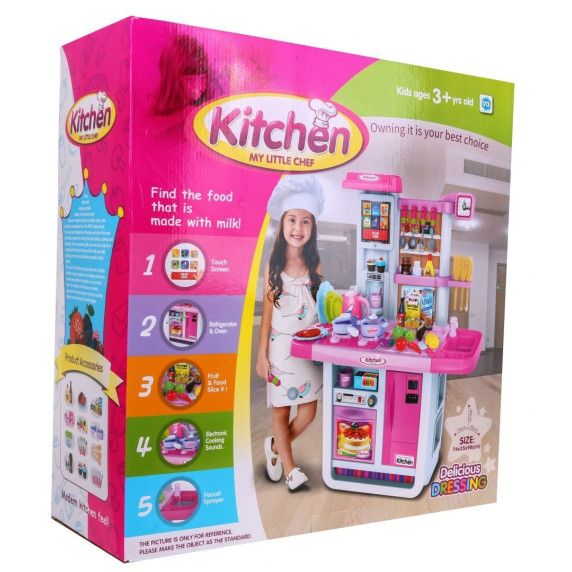 Játékkonyha kiegészítőkkel Inlea4Fun DELICOUS DRESSING - rózsaszín