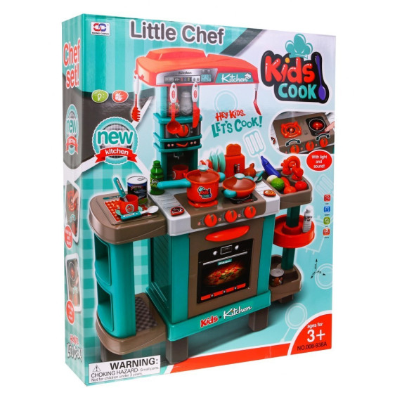 Játékkonyha Inlea4Fun LITTLE CHEF - türkiz