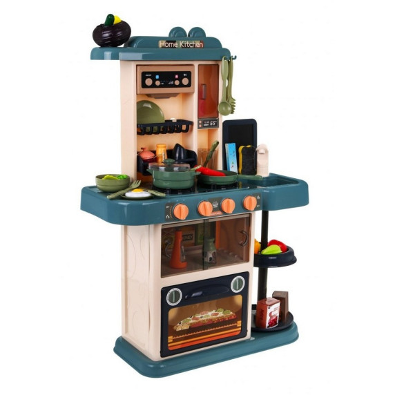 Detská kuchynka so 43 doplnkami Inlea4Fun HOME  KITCHEN - hnedá