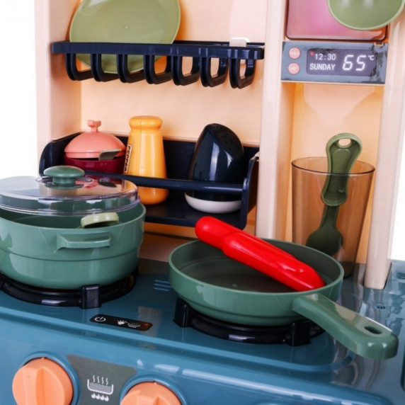 Detská kuchynka so 43 doplnkami Inlea4Fun HOME  KITCHEN - hnedá