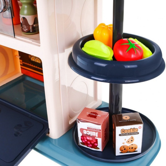 Detská kuchynka so 43 doplnkami Inlea4Fun HOME  KITCHEN - hnedá
