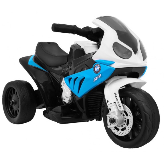 Tricicletă electrică BMW S1000 RR Mini - alb/albastru
