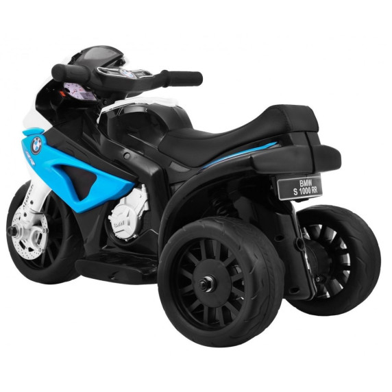 Tricicletă electrică BMW S1000 RR Mini - alb/albastru
