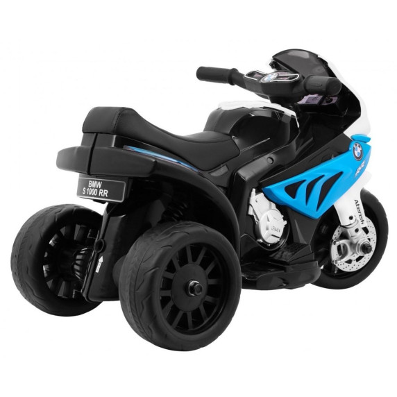 Tricicletă electrică BMW S1000 RR Mini - alb/albastru