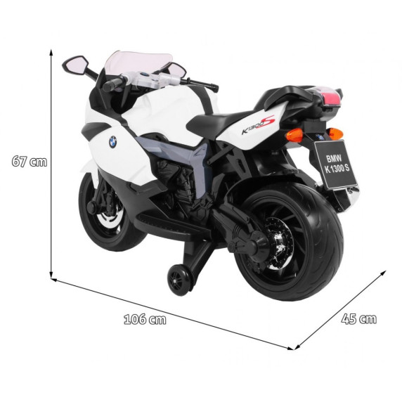 Motocicletă electrică - Inlea4Fun BMW K1300S - alb