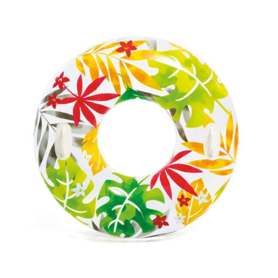 Felfújható kerek úszógumi Tropical Hawaii levelek 97 cm INTEX 58263NP