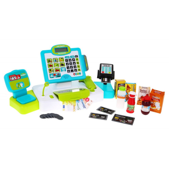 Érintőképernyős pénztárgép mérleggel Inlea4Fun CASH REGISTER SET - Zöld/türkiz