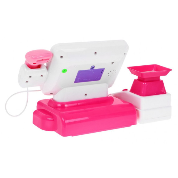 Inlea4Fun Cash Register Detská pokladňa - ružová/biela