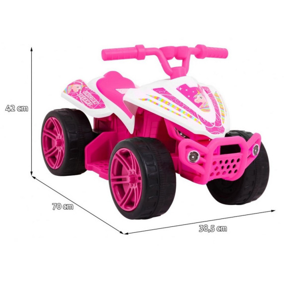 ATV electric pentru copii - Inlea4Fun QUAD Little Monster - roz