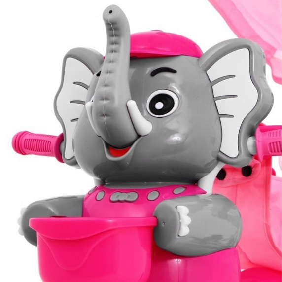 Tricicletă pentru copii - elefant - roz - Inlea4Fun Happy Elephant