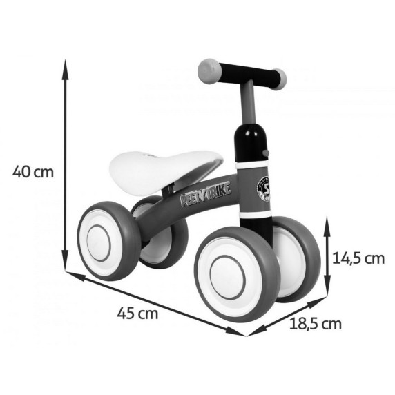 Lábbal hajtós kismotor SporTrike PEETYTRIKE - fehér