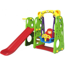 Kerti játszótér csúszdával és hintával 3az1-ben Inlea4fun LION - zöld - 