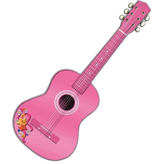 Játék fa gitár gyerekeknek 75 cm REIG Madera Rózsaszín