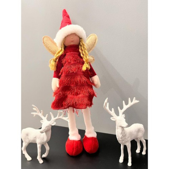 Karácsonyi tündér figura 40 cm RUHHY 22346 - piros