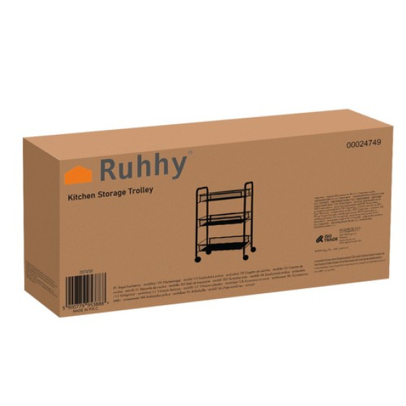 Kovový regál na kolieskach Ruhhy 24749