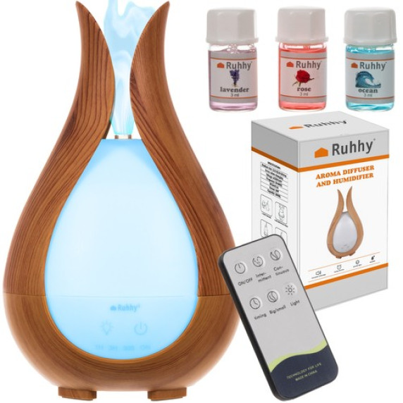 Aromaterápiás diffúzor, párásító LED világítással 200 ml RUHHY 24610