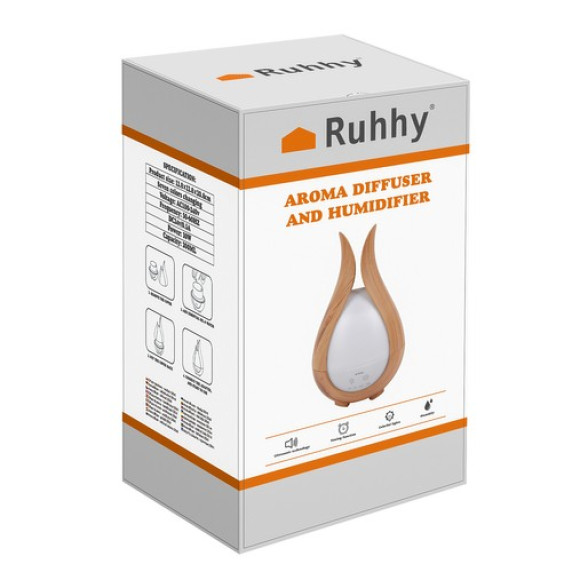 Aromaterápiás diffúzor, párásító LED világítással 200 ml RUHHY 24610