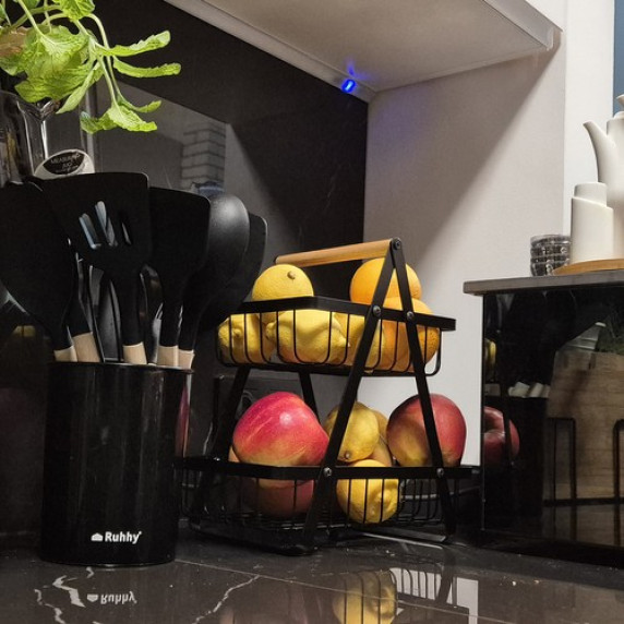 Dvojposchodový košík na ovocie/zeleninu RUHHY 24265