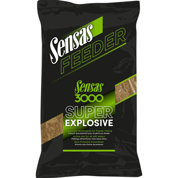 Amestec hrană pentru pești - Feed mix 3000 Feeder Super Explosive 1 kg - Sensas 43669