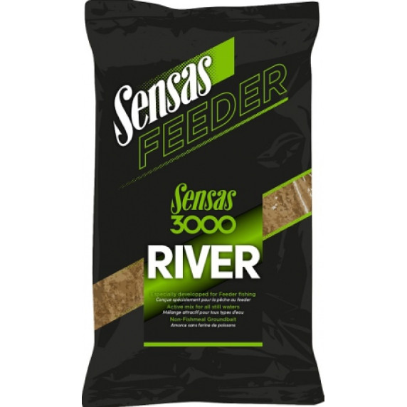 Amestec hrană pentru pești - 3000 Feeder River 1 kg - Sensas 43729