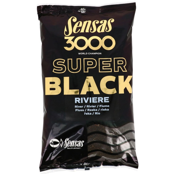 Amestec hrană pentru pești - Feed mix 3000 Super Black River - 1 kg - Sensas 11612