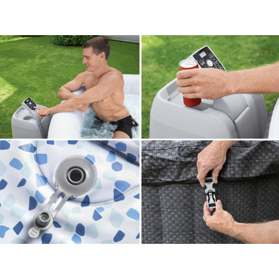 Piscină hidromasaj gonflabilă - 180x66 cm BESTWAY 60035 Lay-Z Spa - Havana