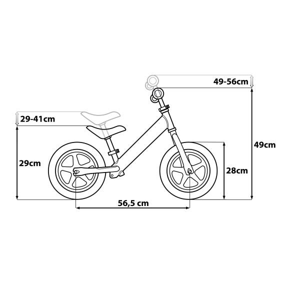 Bicicletă fără pedale - Disney Cars 12" - roșu