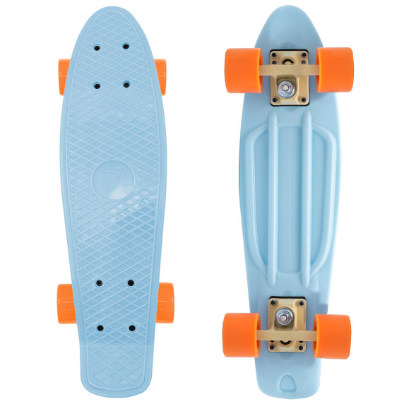 Skateboard - 55 x 14,5 x 9,5 cm - Pennyboard 7-BRAND BLUE ORANGE