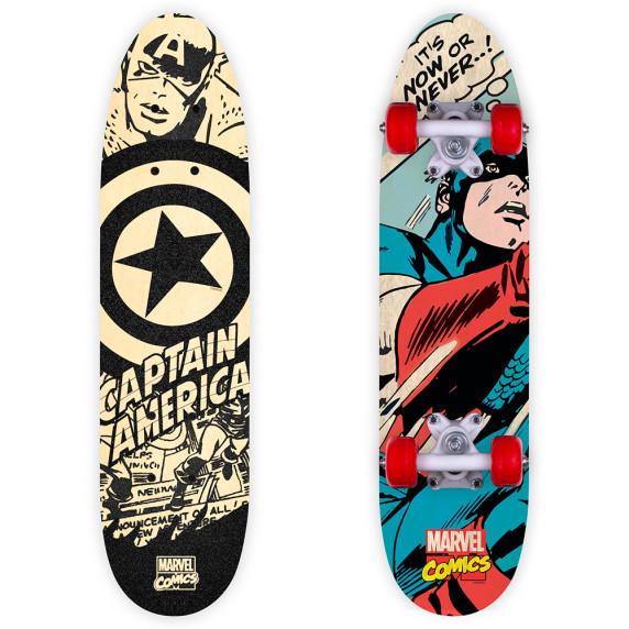 Fa gördeszka 61x15x8 cm Marvel Amerika Kapitány