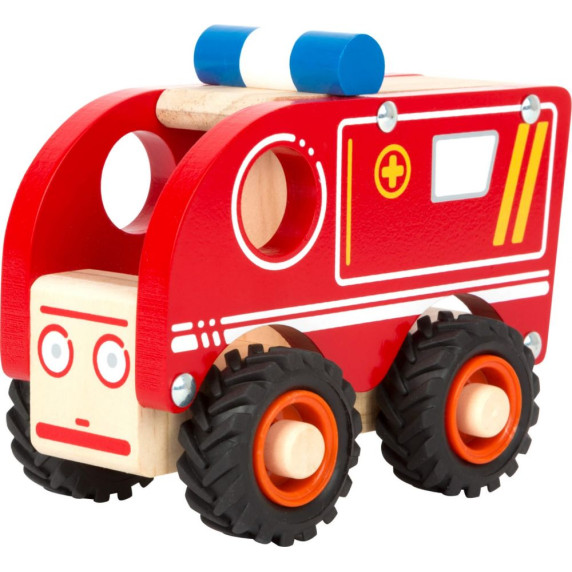 Mașină de jucărie din lemn - SMALL FOOT DESIGN - ambulanță