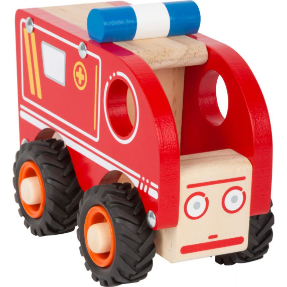 Mașină de jucărie din lemn - SMALL FOOT DESIGN - ambulanță