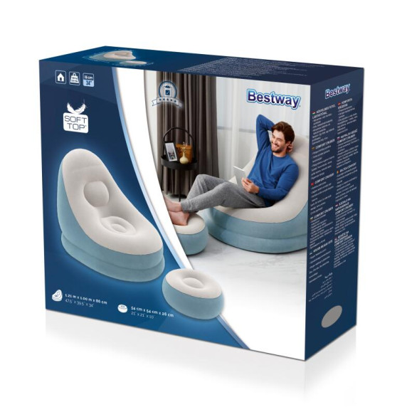 Fotoliu gonflabil - BESTWAY 75053 Comfort Crusier Air Chair - albastru