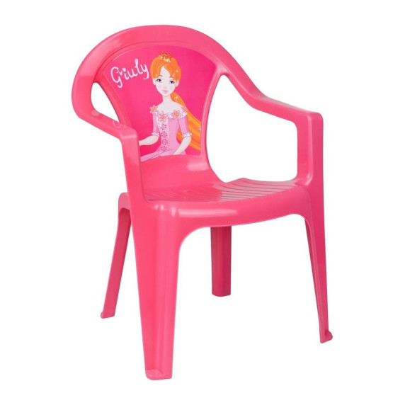  Scăunel pentru copii din plastic - roz - Giuly