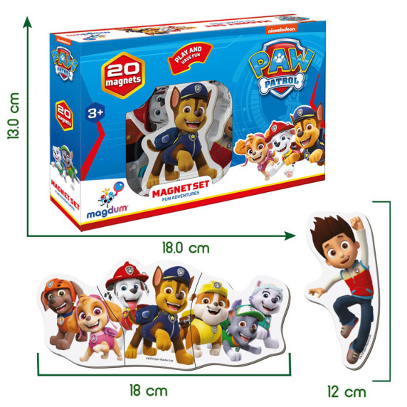 Mágneskészlet Mancs őrjárat NICKELODEON ML4034-01