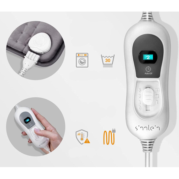 Centură electrică de încălzire pentru abdomen și spate TRESKO 1211-002 – gri închis