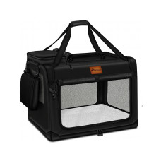 Cușcă Tresko pentru câini și pisici 70x52x52 cm TRESKO THDB-009 - Neagră - 